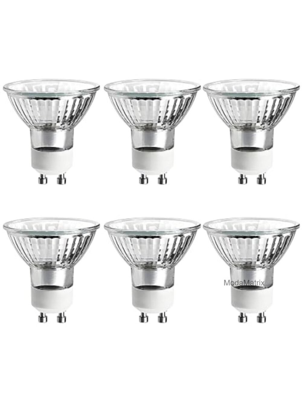 6 Pack GU10 Halogen Light Bulbs 25W Dimmable 3000Hrs Candle Warmer